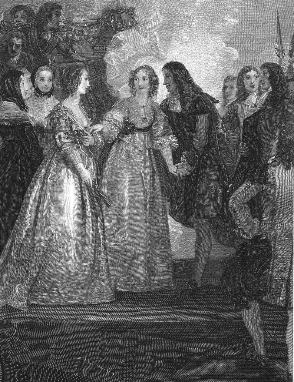 تشارلز الثاني يستقبل دوقة أورليانز في دوفر ، 1670 ، 1804 بواسطة وليام بروملي