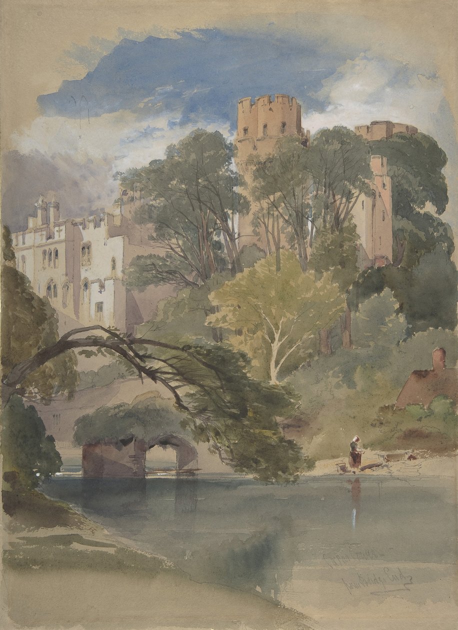 برج قيصر ، قلعة وارويك ، كاليفورنيا. 1850. بواسطة وليام كالو