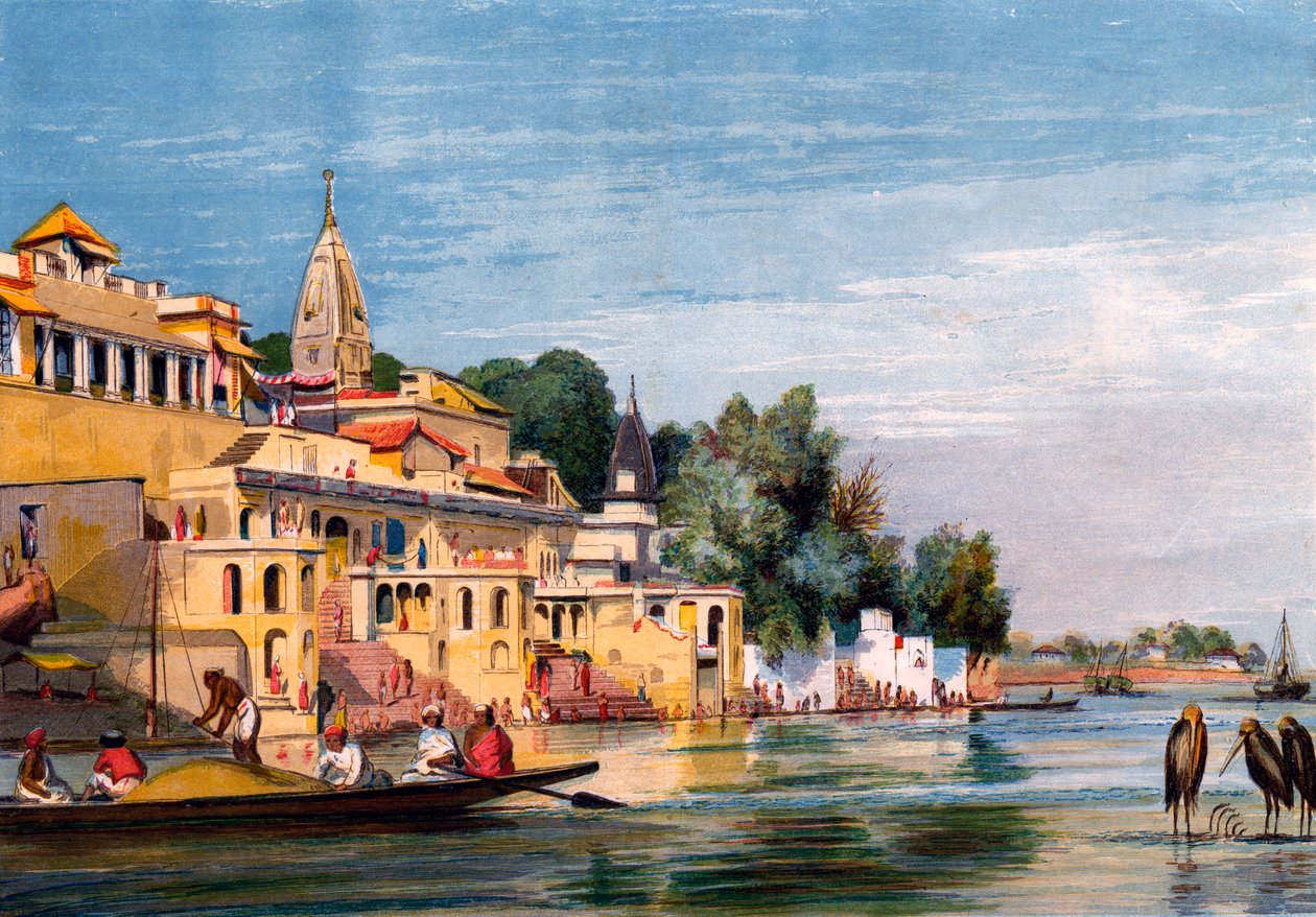 كاونبور على نهر الغانج ، الهند ، 1857. بواسطة وليام كاربنتر