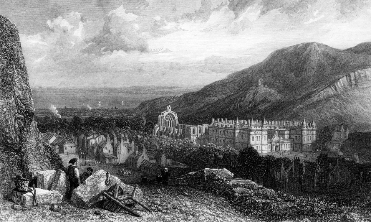 هوليرود من كالتون هيل ، نقشها ويليام ميلر ، 1842 بواسطة كلاركسون فريدريك ستانفيلد