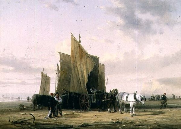 على الساحل في يارموث (أحد الزوجين) بواسطة وليام كولينز