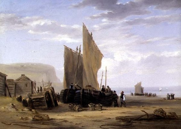 على ساحل يارموث (زوج واحد) بواسطة وليام كولينز