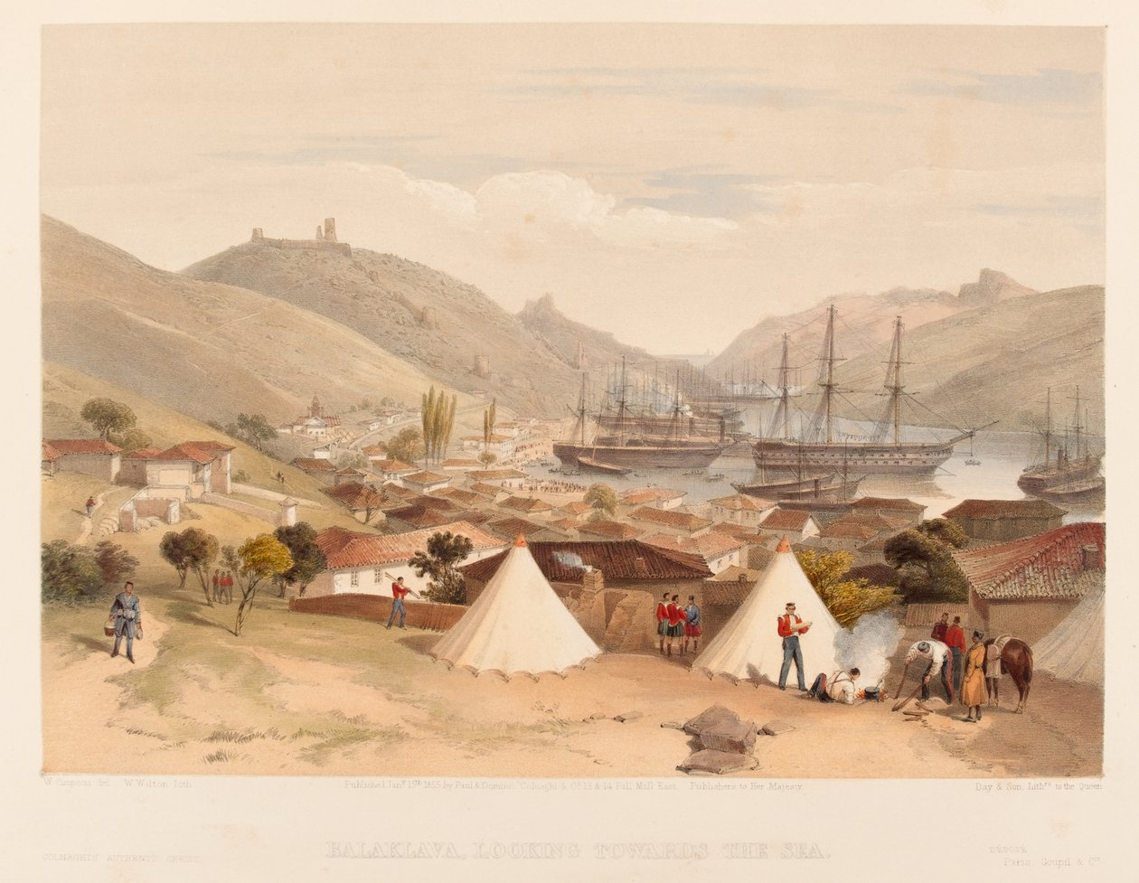 • بالاكلافا تتطلع نحو البحر ؟، 1855 بواسطة وليام كريميا سيمبسون