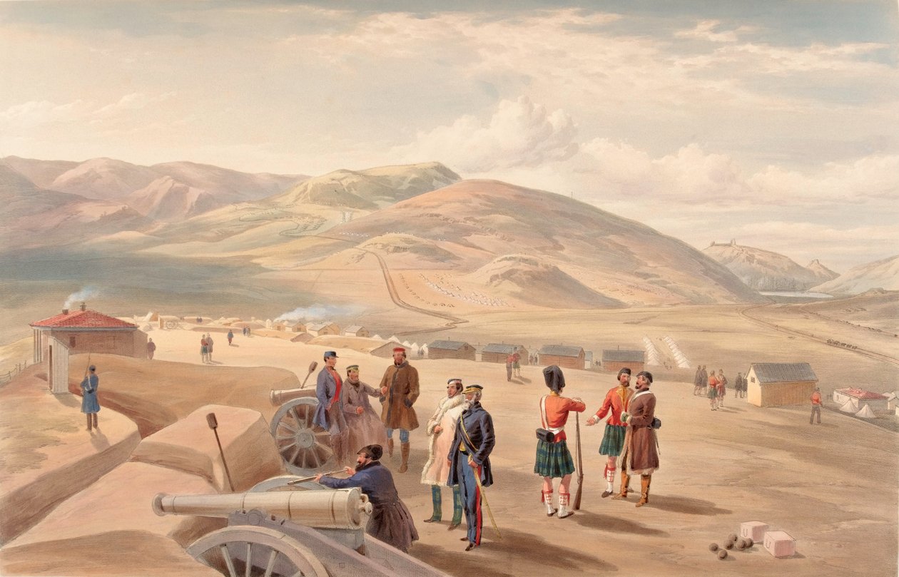 معسكر لواء المرتفعات ، باتجاه الجنوب ، 1855 بواسطة وليام كريميا سيمبسون