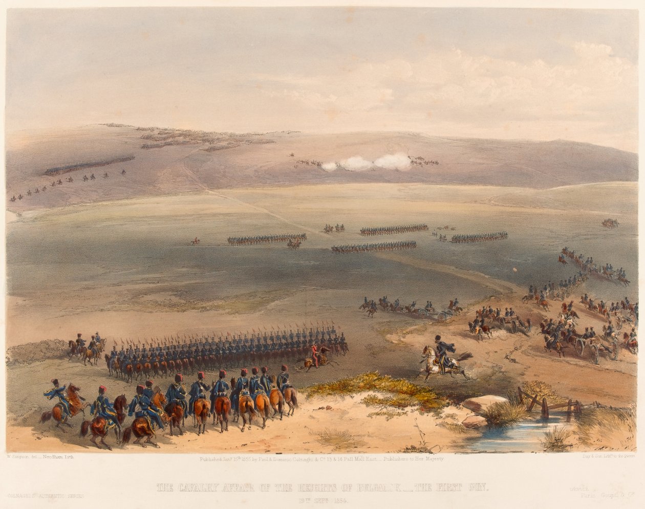 قضية الفرسان في مرتفعات بولجاناك - البندقية الأولى. 19 سبتمبر 1854 ؟، 1855 بواسطة وليام كريميا سيمبسون