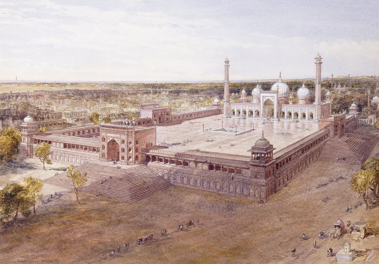 مسجد جامى ، دلهي ، 1864 بواسطة وليام كريميا سيمبسون