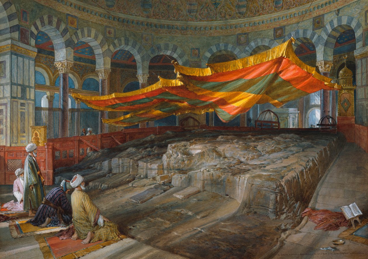 الصخرة المقدسة ، القدس ، 1887 بواسطة وليام كريميا سيمبسون