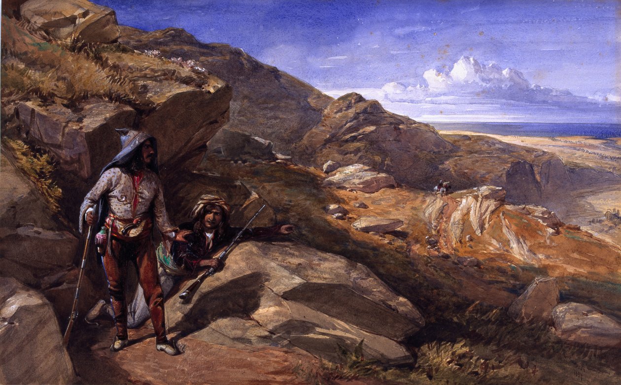 اثنان من قطاع الطرق في التلال ، 1857 بواسطة وليام كريميا سيمبسون