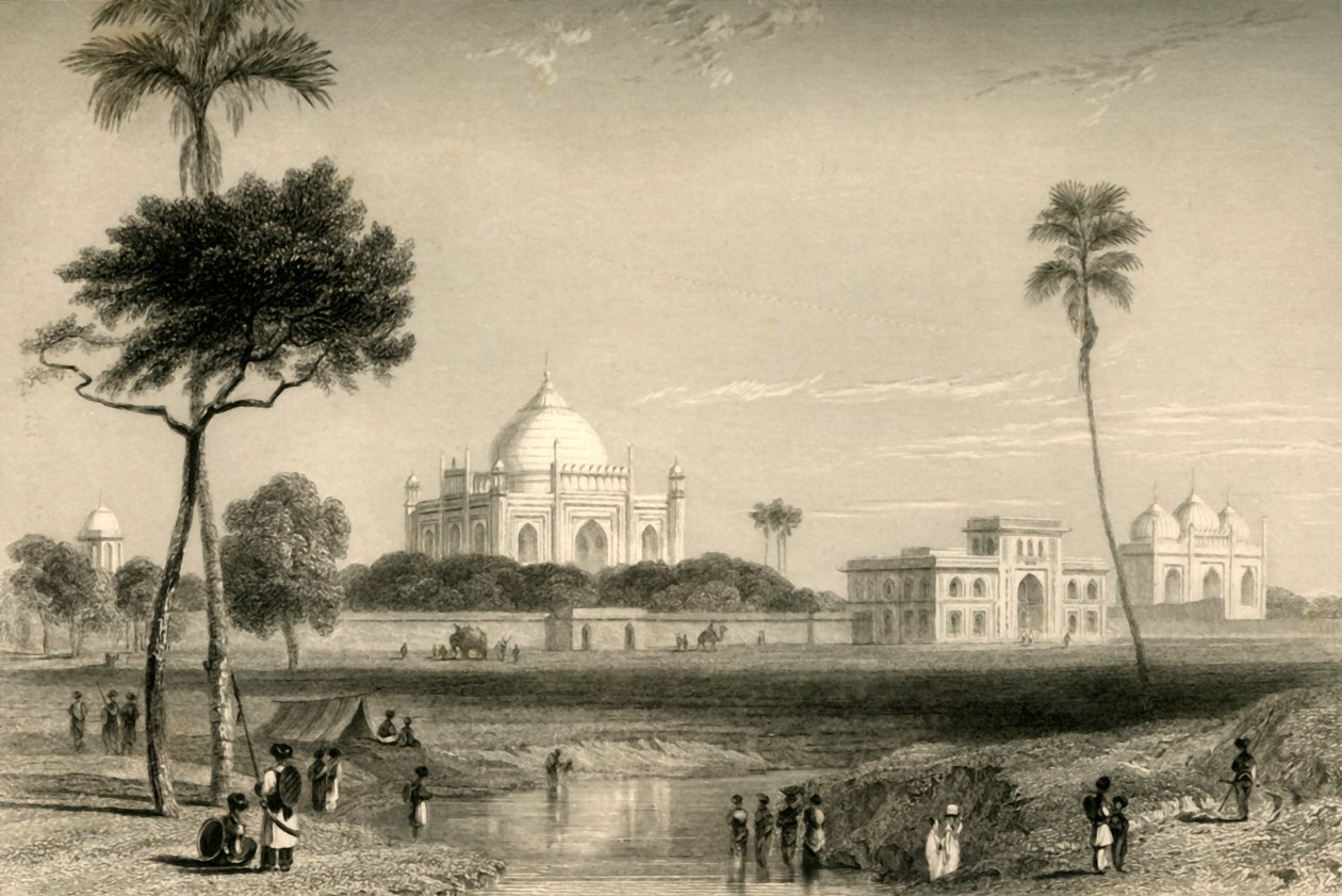 ضريح Sufter Jung ، دلهي ، 1835. بواسطة وليام دانييل