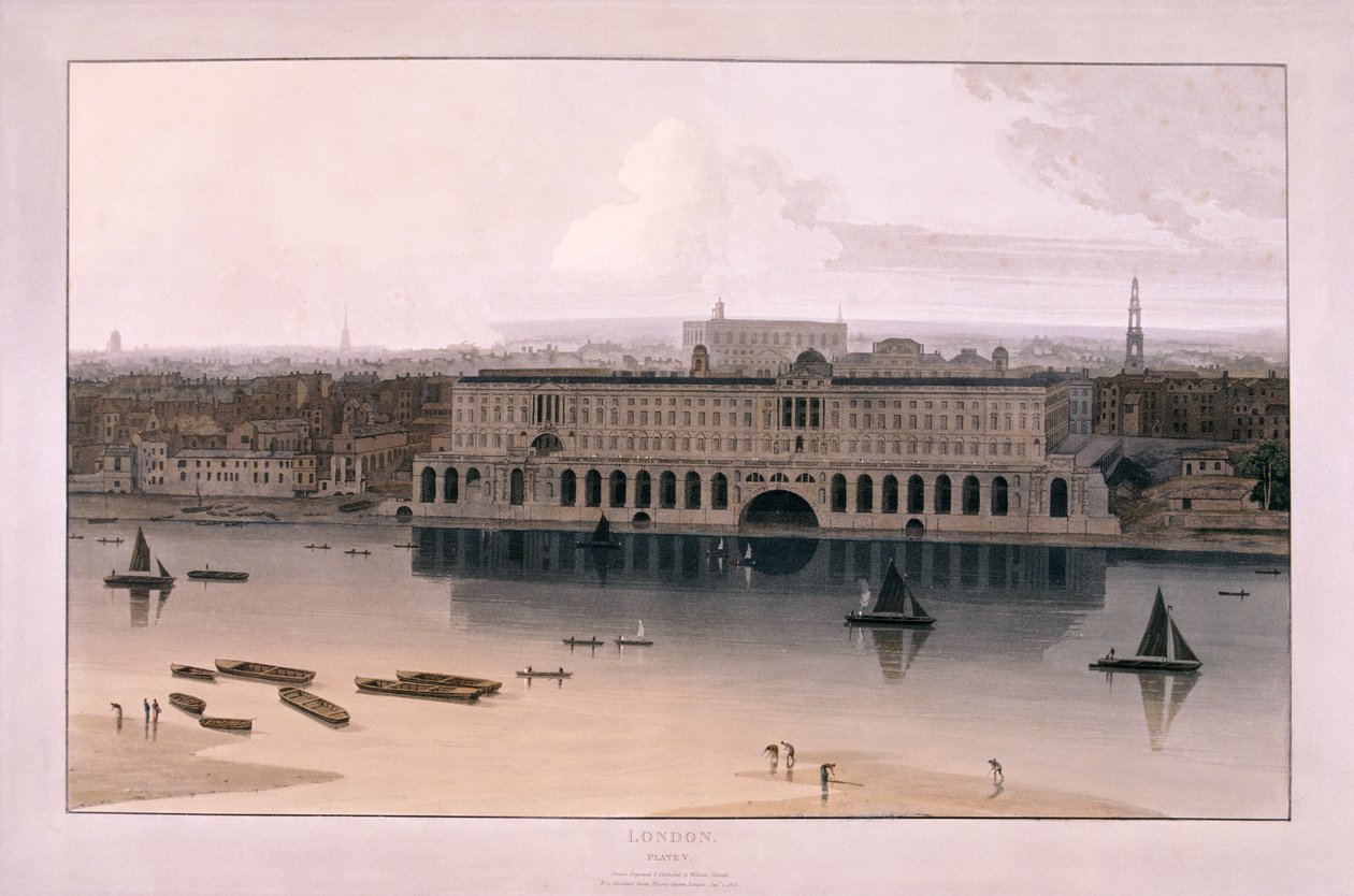 سومرست هاوس ، لندن ، 1804 بواسطة وليام دانييل