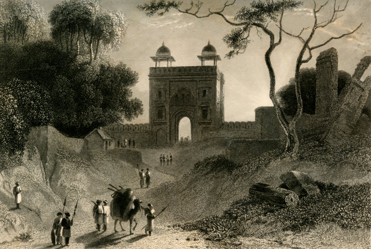بوابة أجرا ، Chauter Serai ، 1835. بواسطة وليام دانييل