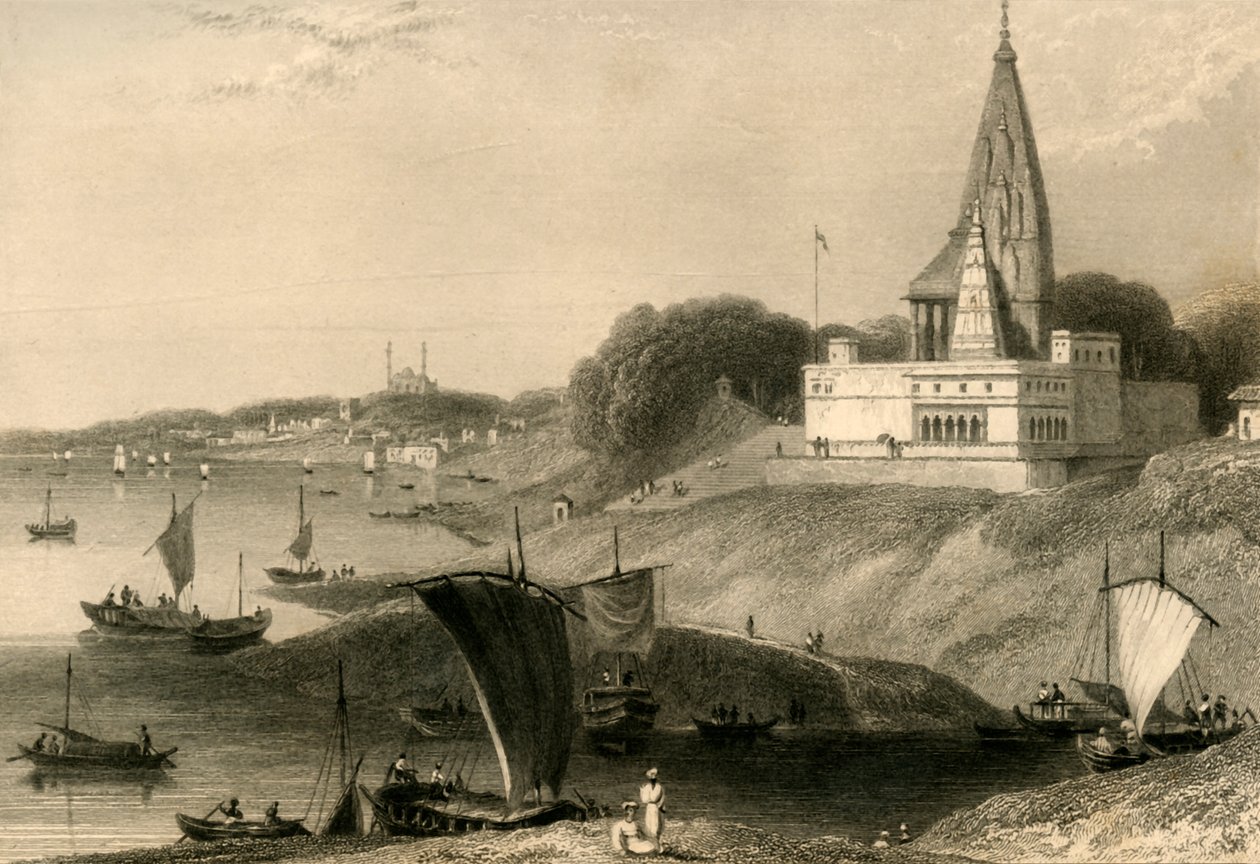 معبد برنار ، بيناريس ، 1835. بواسطة وليام دانييل