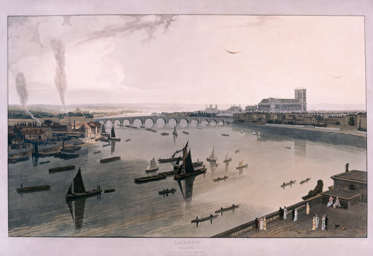 منظر للندن من Somerset House ، 1805 بواسطة وليام دانييل