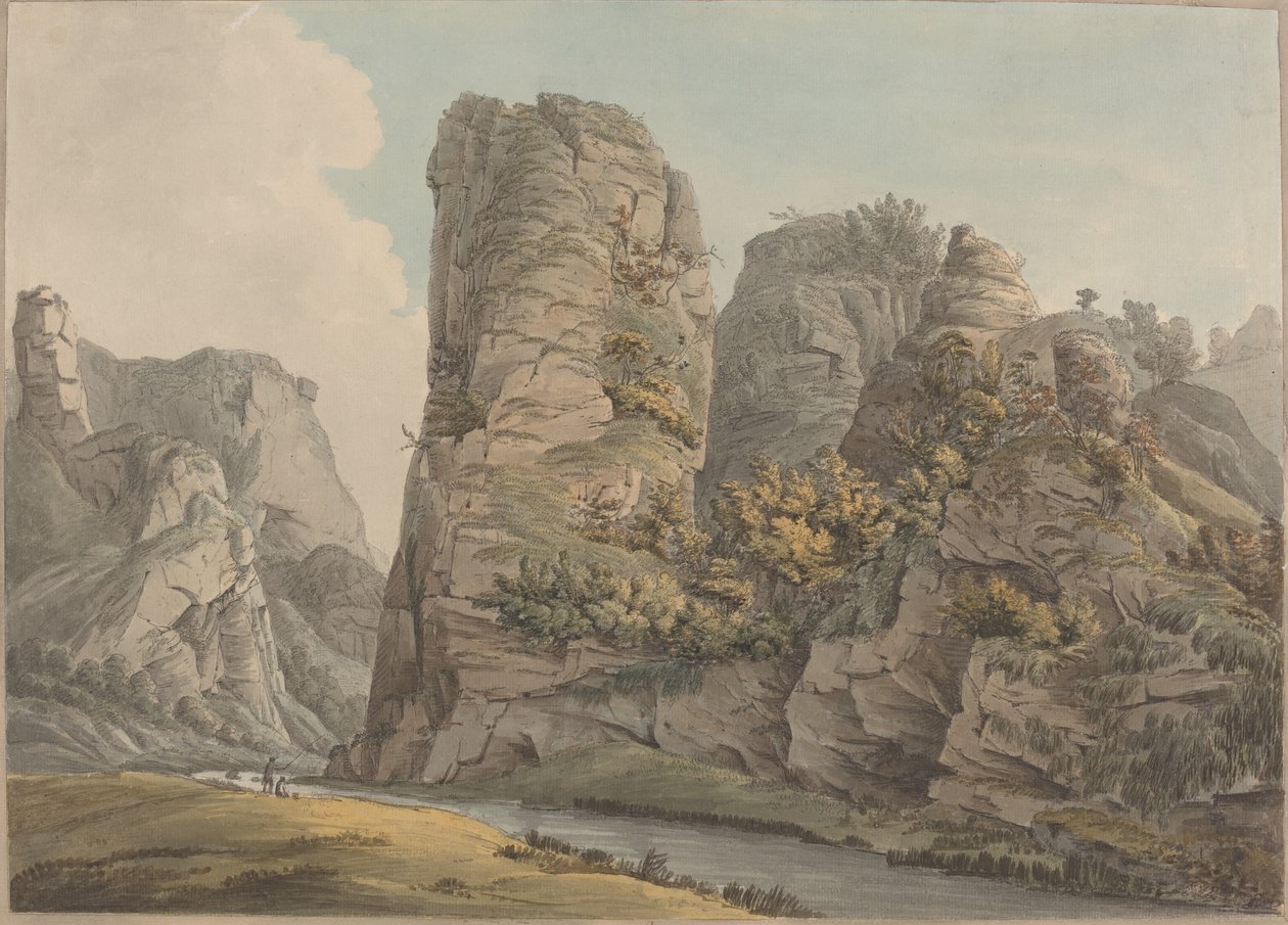 أطلق على صخرة Singular Rock في Dove-Dale اسم Pickerell بواسطة ويليام داي