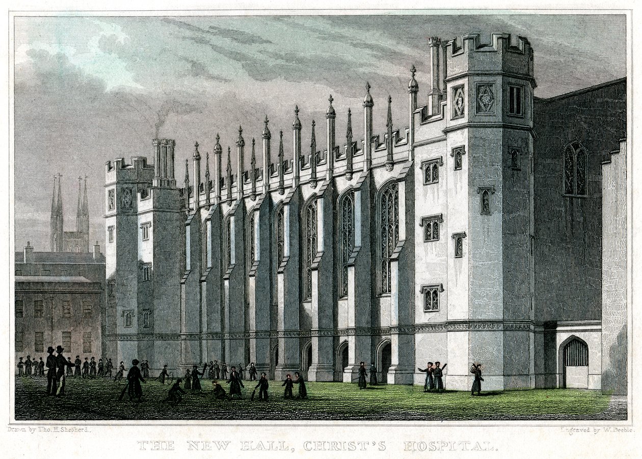 القاعة الجديدة ، مستشفى Christs ، لندن ، 1828. بواسطة وليام ديبل