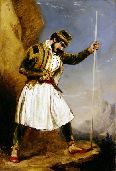 An Evzone (زيت على ورق) بواسطة وليام ديربي
