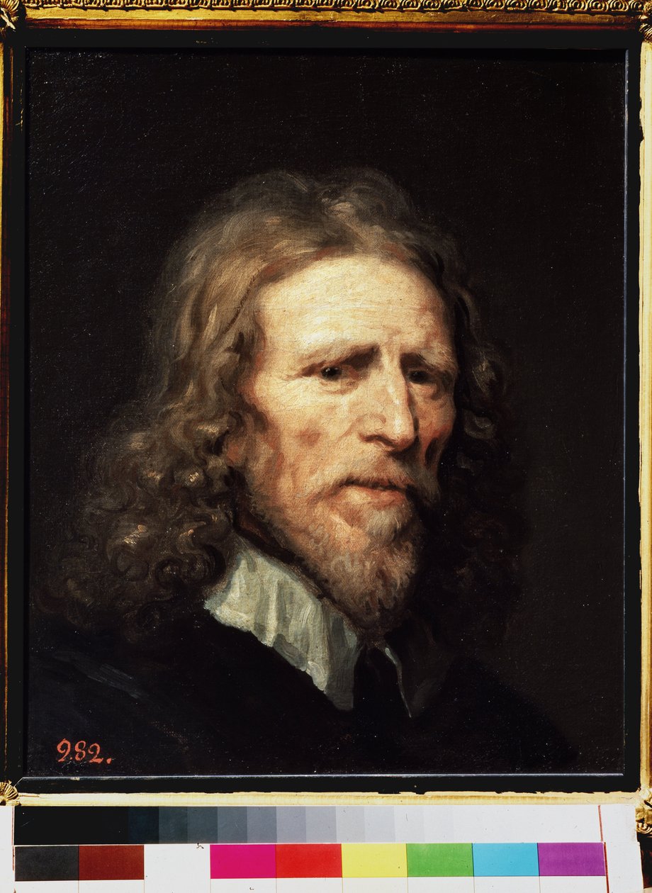 "" صورة لأبراهام فان دير دور (حوالي 1575/1580-1640) ، فنان هولندي "" لوحة رسمها ويليام دوبسون (حوالي 1610-1646) قبل 1640 ديم. 45x38 سم سانت بطرسبرغ ، متحف هيرميتاج بواسطة وليام دوبسون