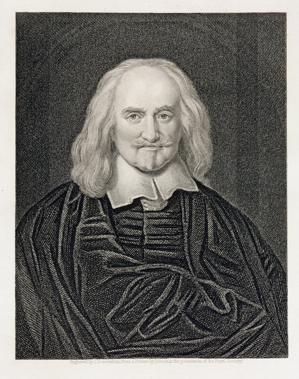 صورة لتوماس هوبز (1588-1679) منقوشة بواسطة حانة جيمس بوسيل وايت (1798-1884). بقلم ويليام ماكنزي بواسطة وليام دوبسون