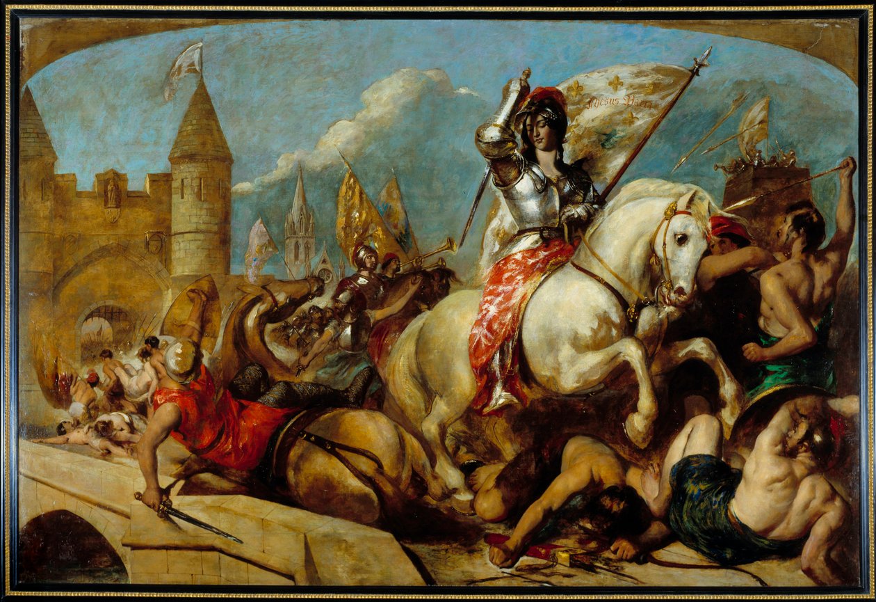 حرب المائة عام: "" جان دارك (1412-1431) ديليفانت أورليانز ". لوحة إيتي ويليام (1787-1849) بواسطة وليام إيتي