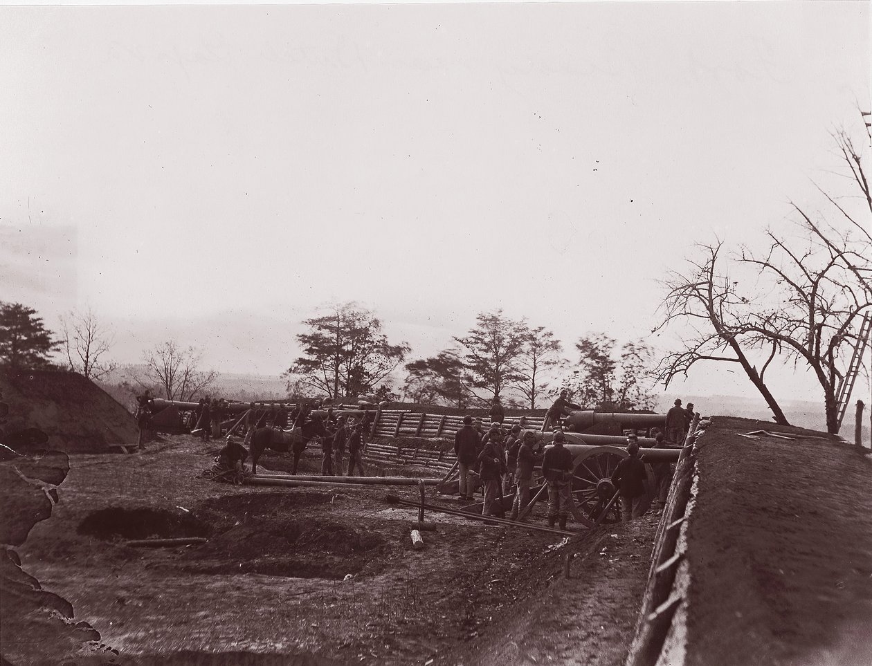 بالقرب من دوتش جاب ، فيرجينيا. فورت برادي ، كاليفورنيا. 1865. بواسطة وليام فرانك براون