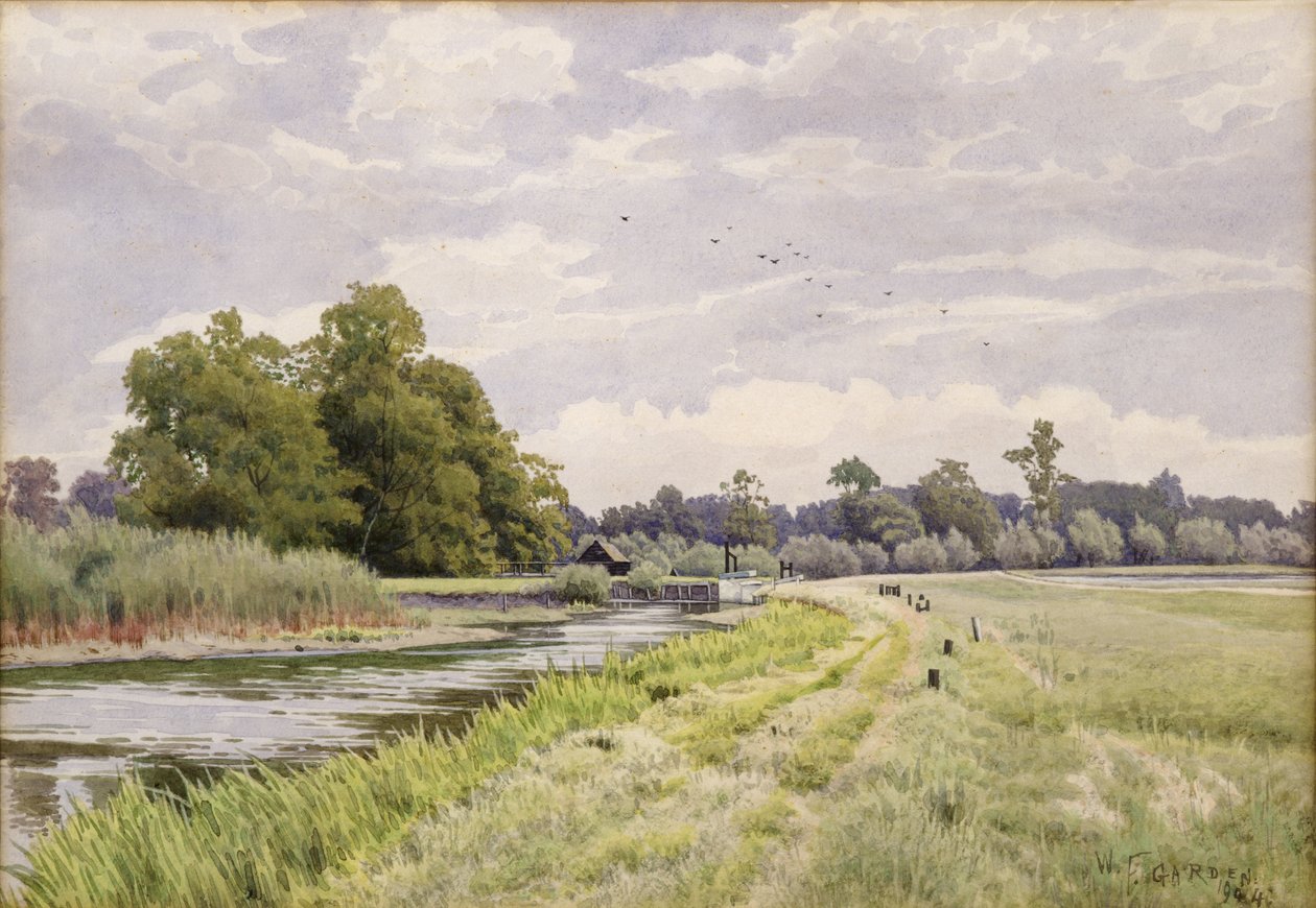 على نهر Ouse ، Hemingford Gray ، 1904 بواسطة حديقة ويليام فريزر