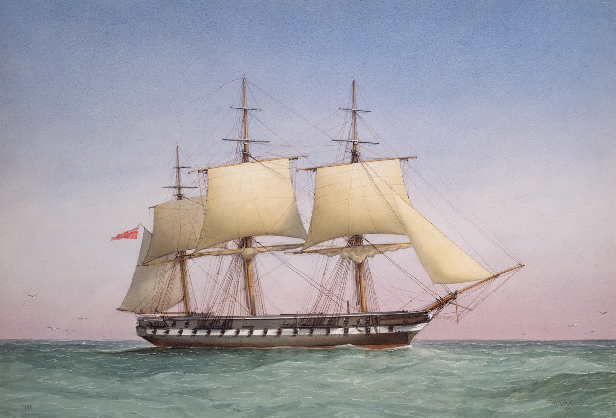 "50 فرقاطة HMS" أريثوثا ، 1876 بواسطة وليام فريدريك ميتشل