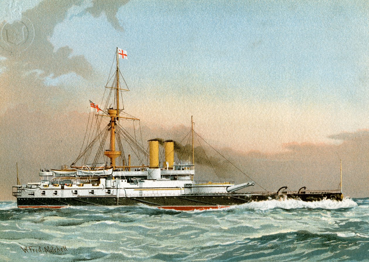 HMS Victoria ، البحرية الحربية من الدرجة الأولى ، c1890-c1893. بواسطة وليام فريدريك ميتشل