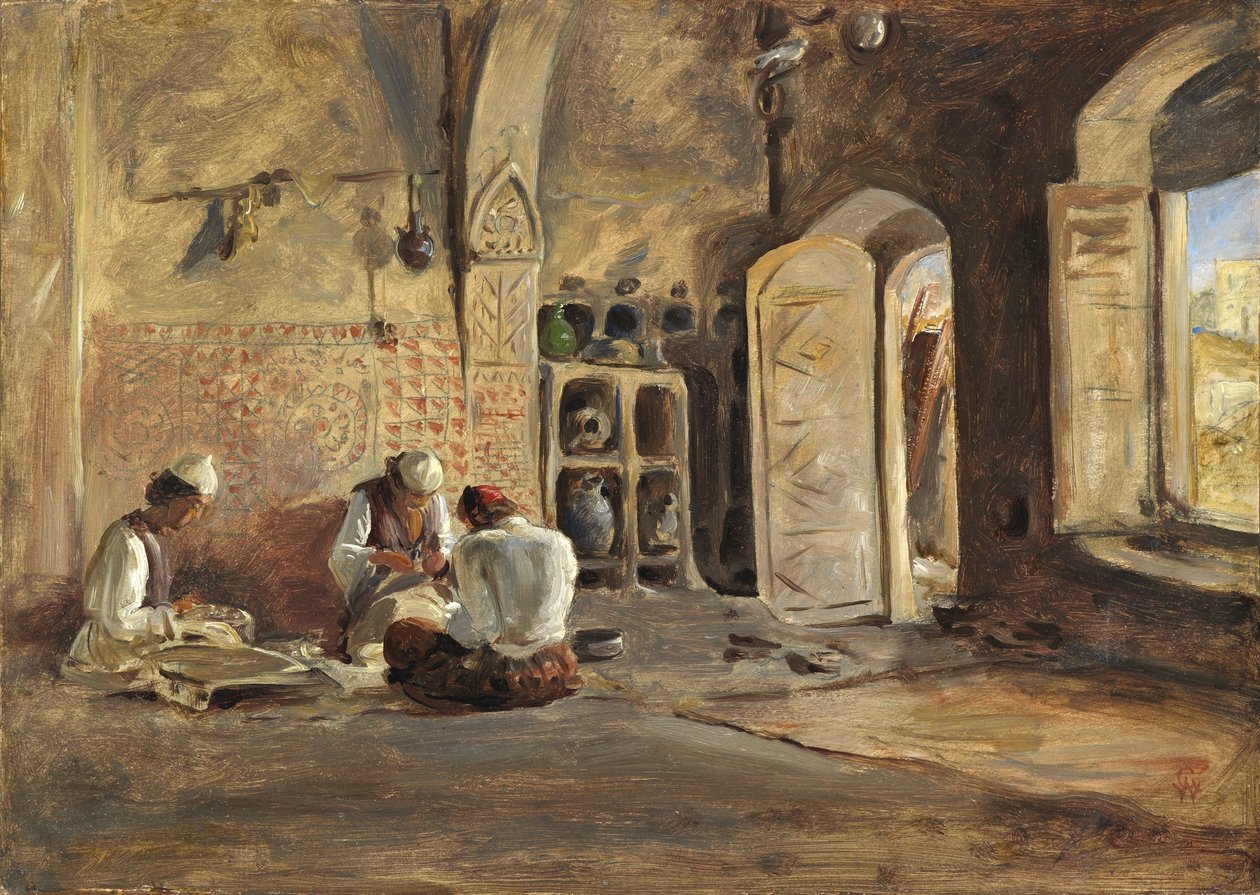 Interior, Algiers (oil on paper laid on canvas) بواسطة وليام جيل