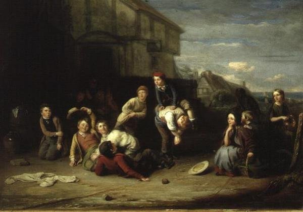 قفزة الضفدع ، 1852 (زيت على اللوح) بواسطة وليام جيل