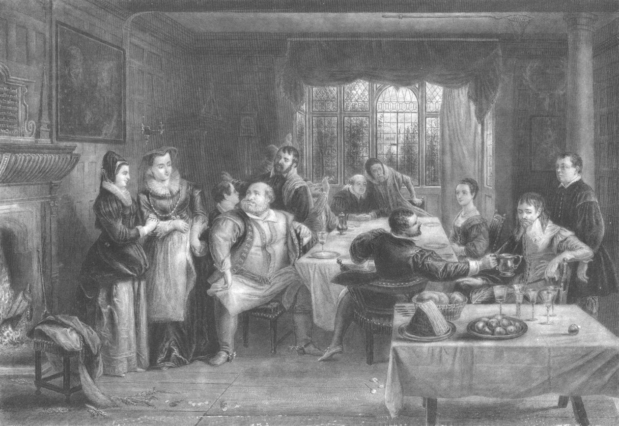 Falstaff وأصدقائه ، 1868. بواسطة وليام جريتباتش