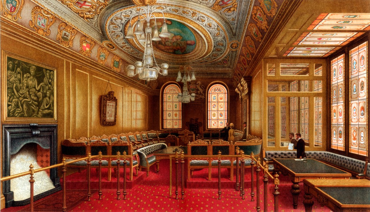 قاعة المحكمة Aldermens ، Guildhall ، مدينة لندن ، 1886. بواسطة وليام جريجز
