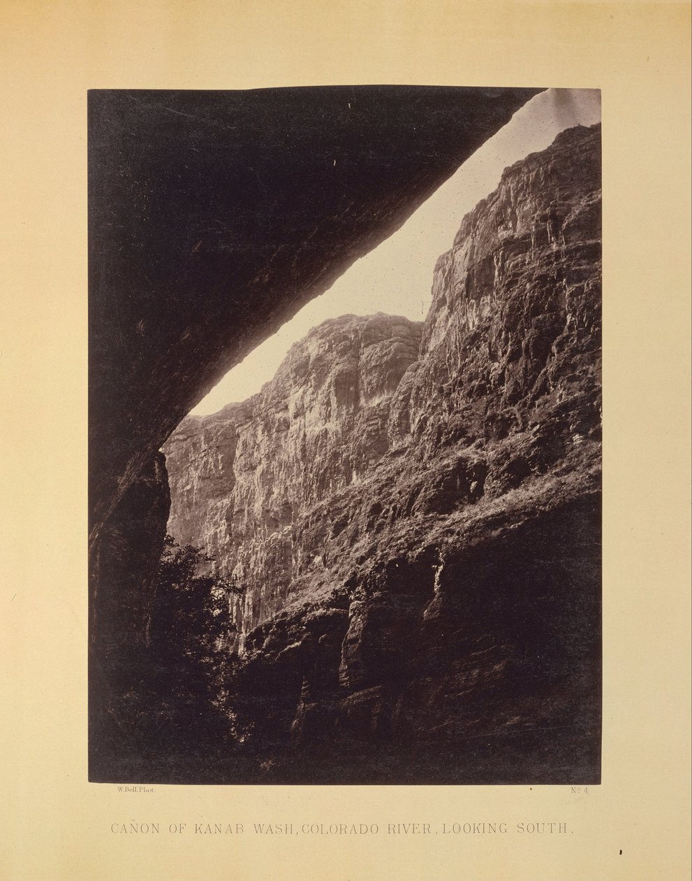 Cañon of Kanab Wash ، نهر كولورادو ، باتجاه الجنوب بواسطة ويليام اتش بيل