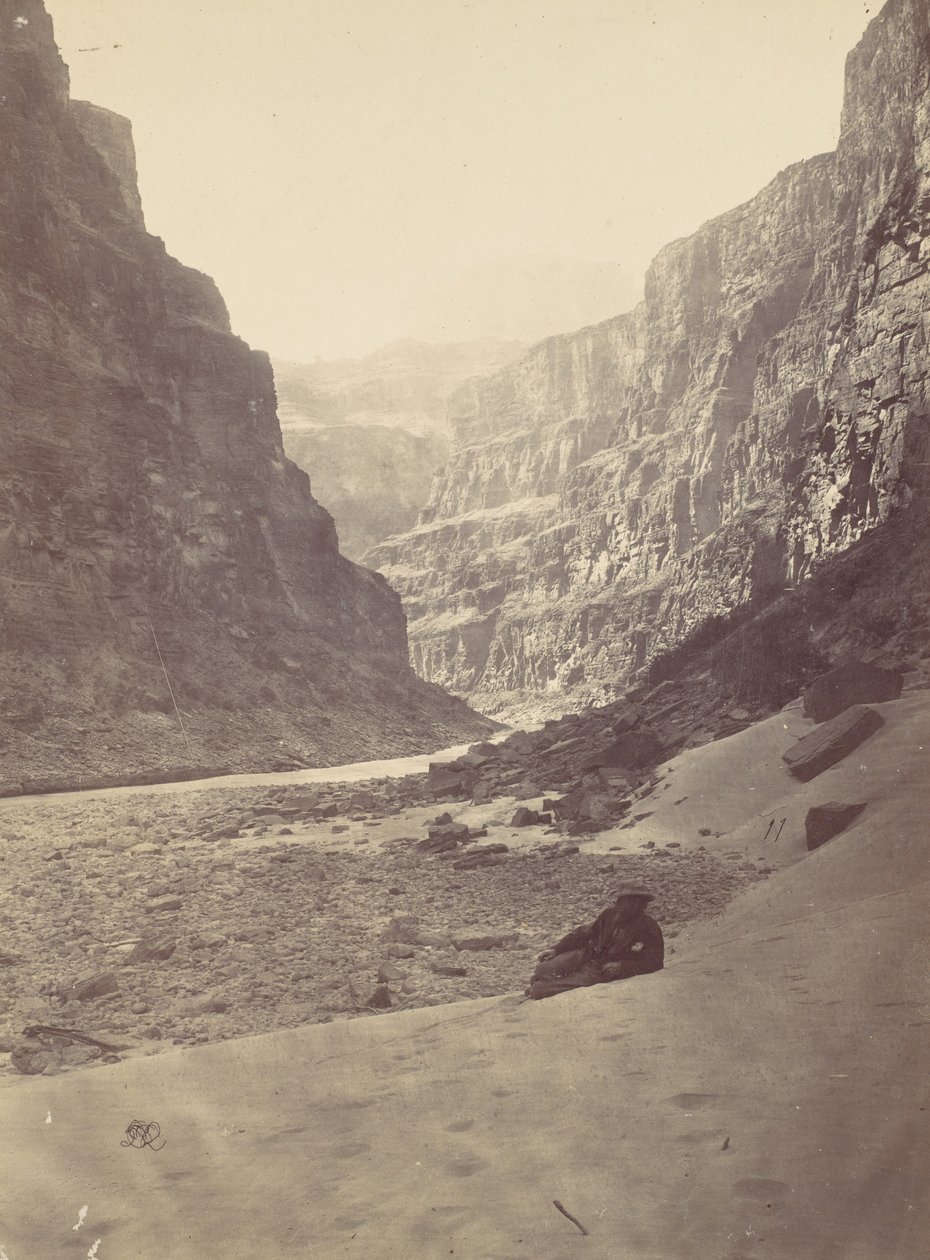 غراند كانيون على نهر كولورادو ، مصب وادي كاناب ، باتجاه الغرب ، 1872. بواسطة ويليام اتش بيل