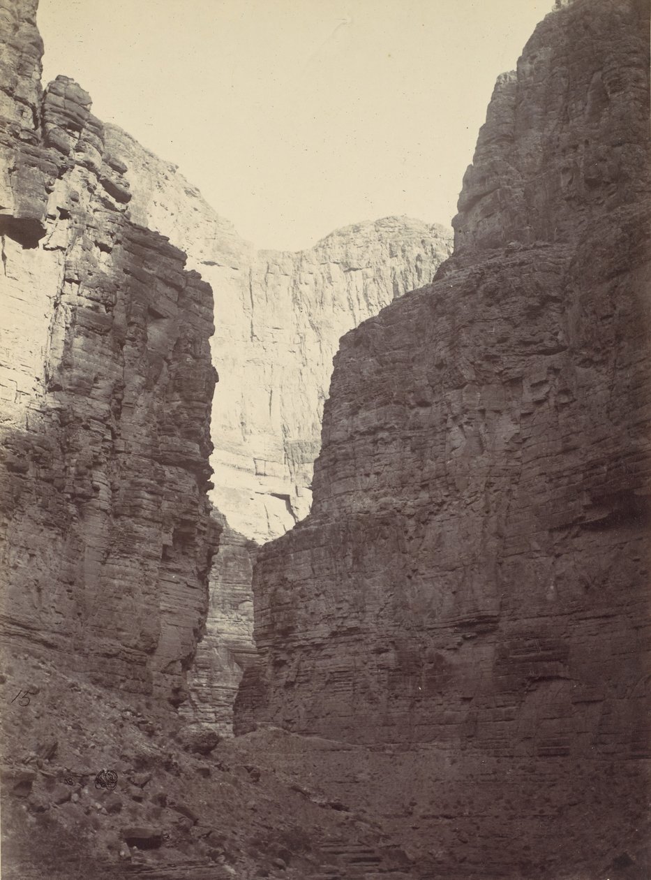 جدران الحجر الجيري ، كاناب واش ، نهر كولورادو ، 1872. بواسطة ويليام اتش بيل