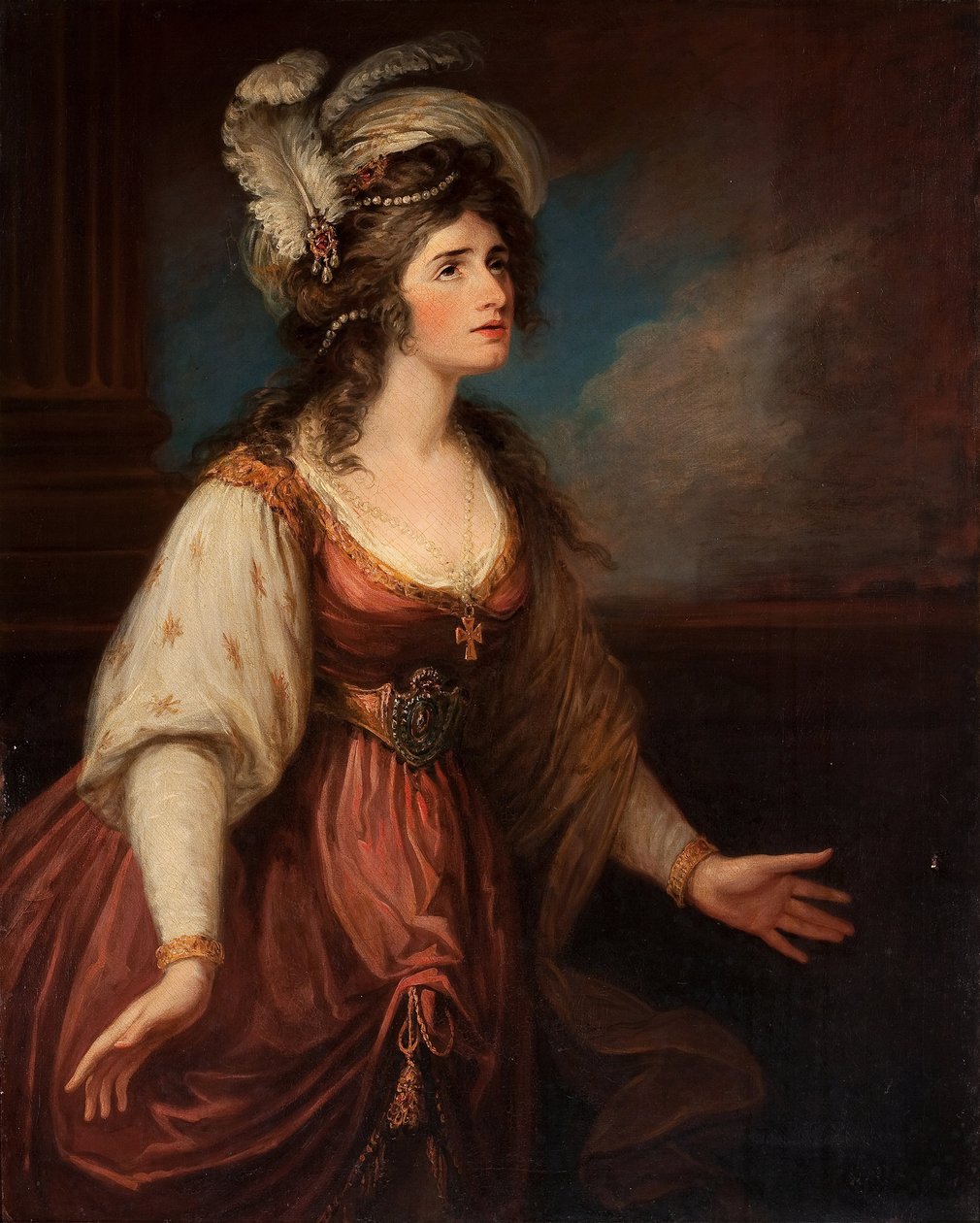 صورة لسارة سيدونز (1755-1831) الزارا ، بقلم ويليام ، هاميلتون (1751-1801). زيت على قماش ، حوالي 1784. الأبعاد: 127 × 10.1.6 سم. مجموعة خاصة بواسطة وليام هاملتون