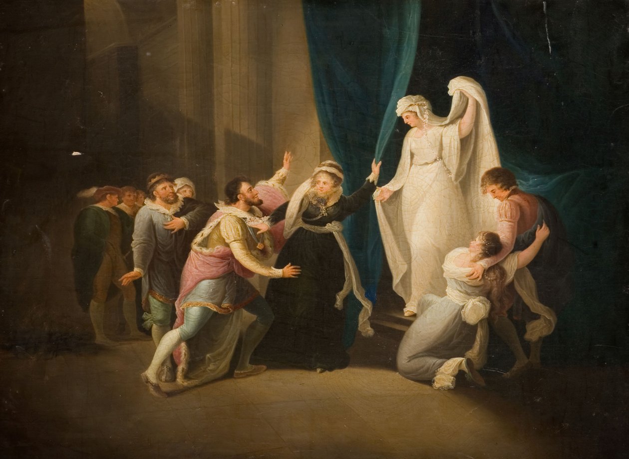 مشهد من حكاية الشتاء لشكسبير ، 1770-1800. بواسطة وليام هاملتون