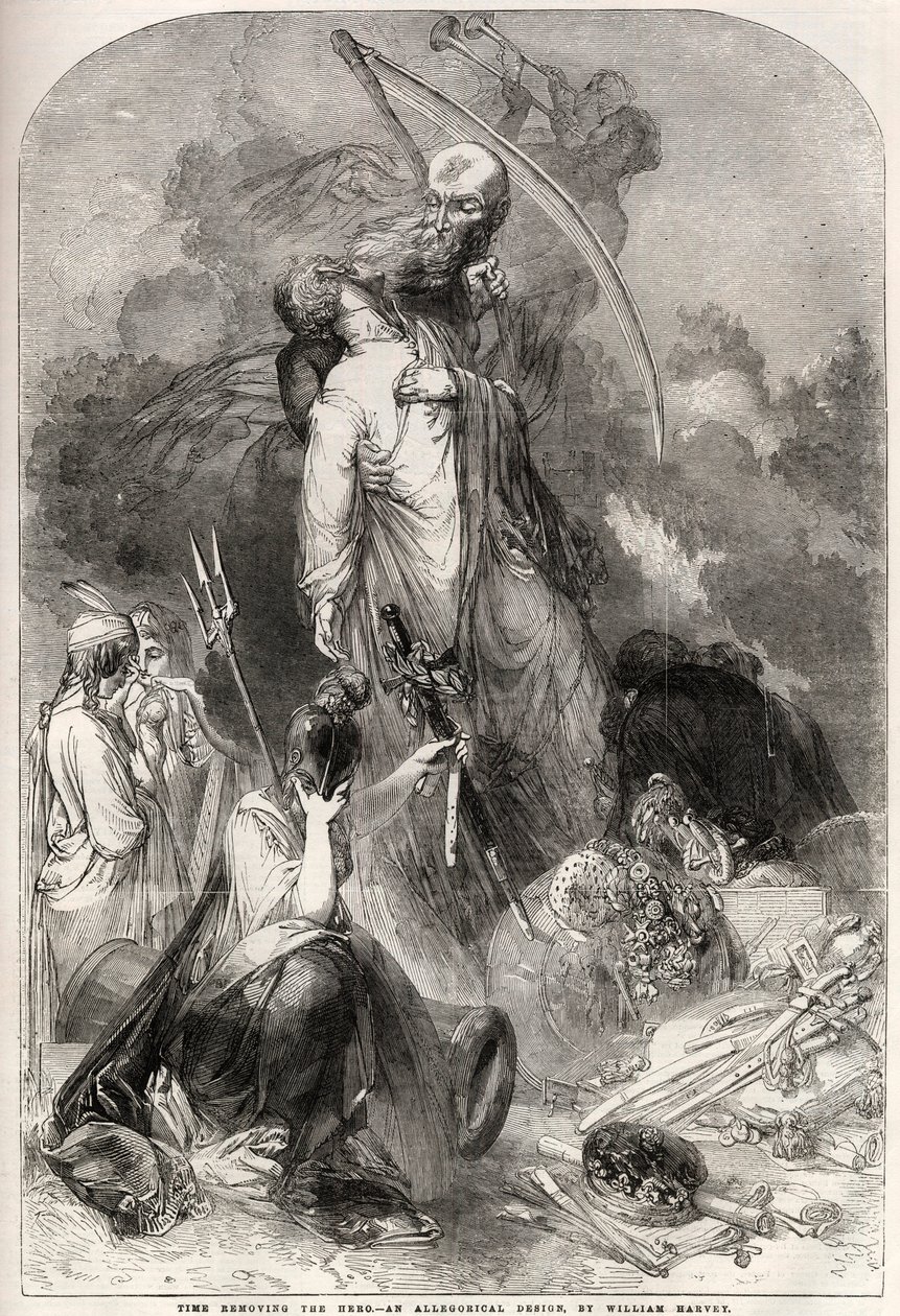 رمزية على وفاة آرثر ويليسلي (1769-1852) ، دوق ويلينغتون - رسم ويليام هارفي بواسطة وليام هارفي