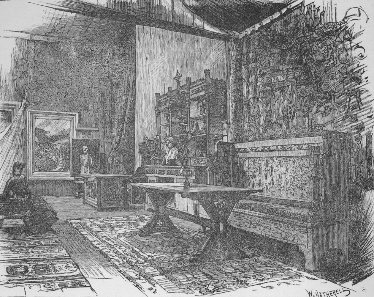 استوديو الأصل ، 1890 بواسطة وليام هاثريل