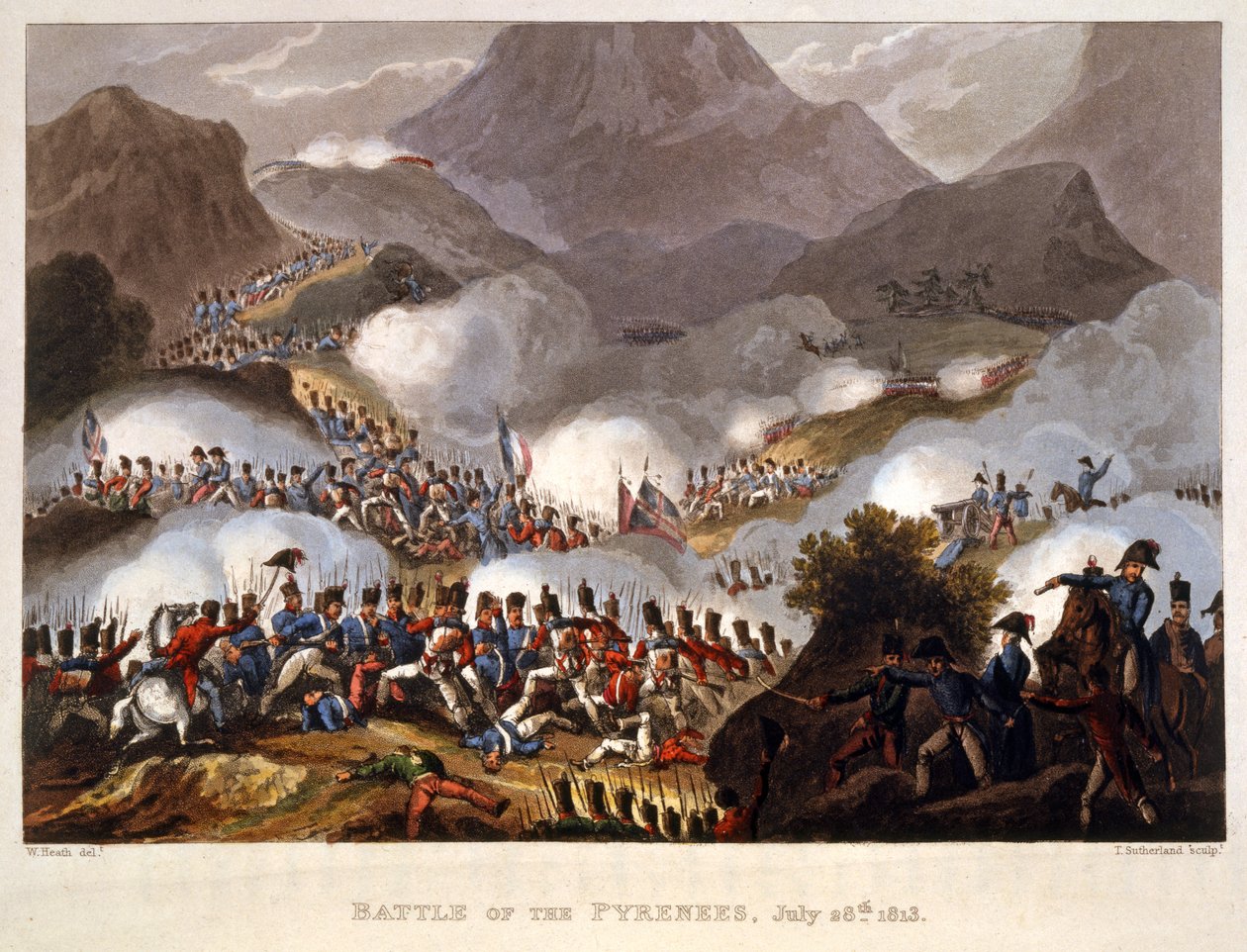 معركة جبال البرانس ، 28 يوليو 1813 ، حانة. لندن 1815 بواسطة وليام هيث