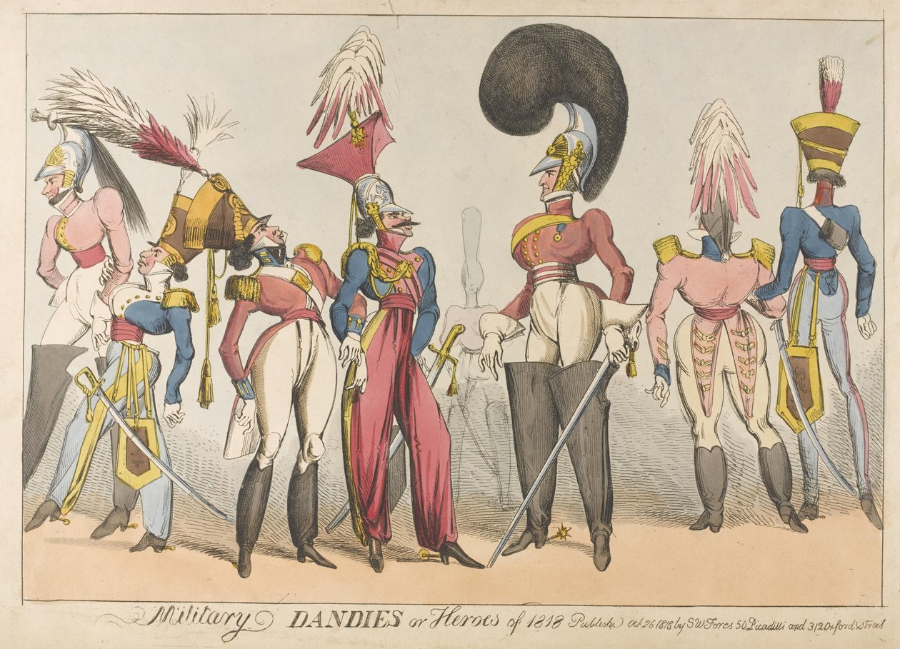 الهندباء أو الأبطال العسكريون 1818 ، 1818 (النقش الملون) بواسطة وليام هيث