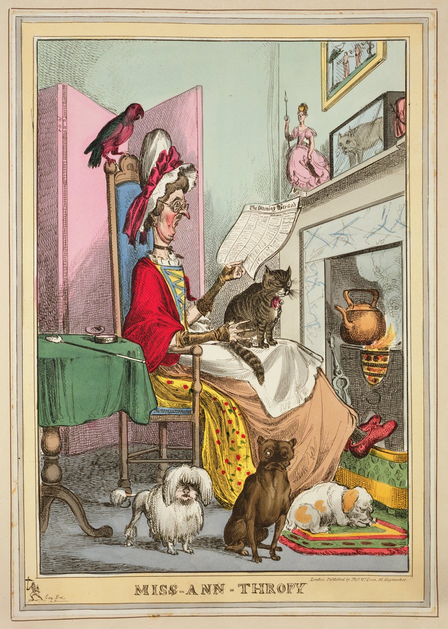 Miss-Ann-Thropy ، نشره Thomas McLean ، لندن (النقش الملون) بواسطة وليام هيث