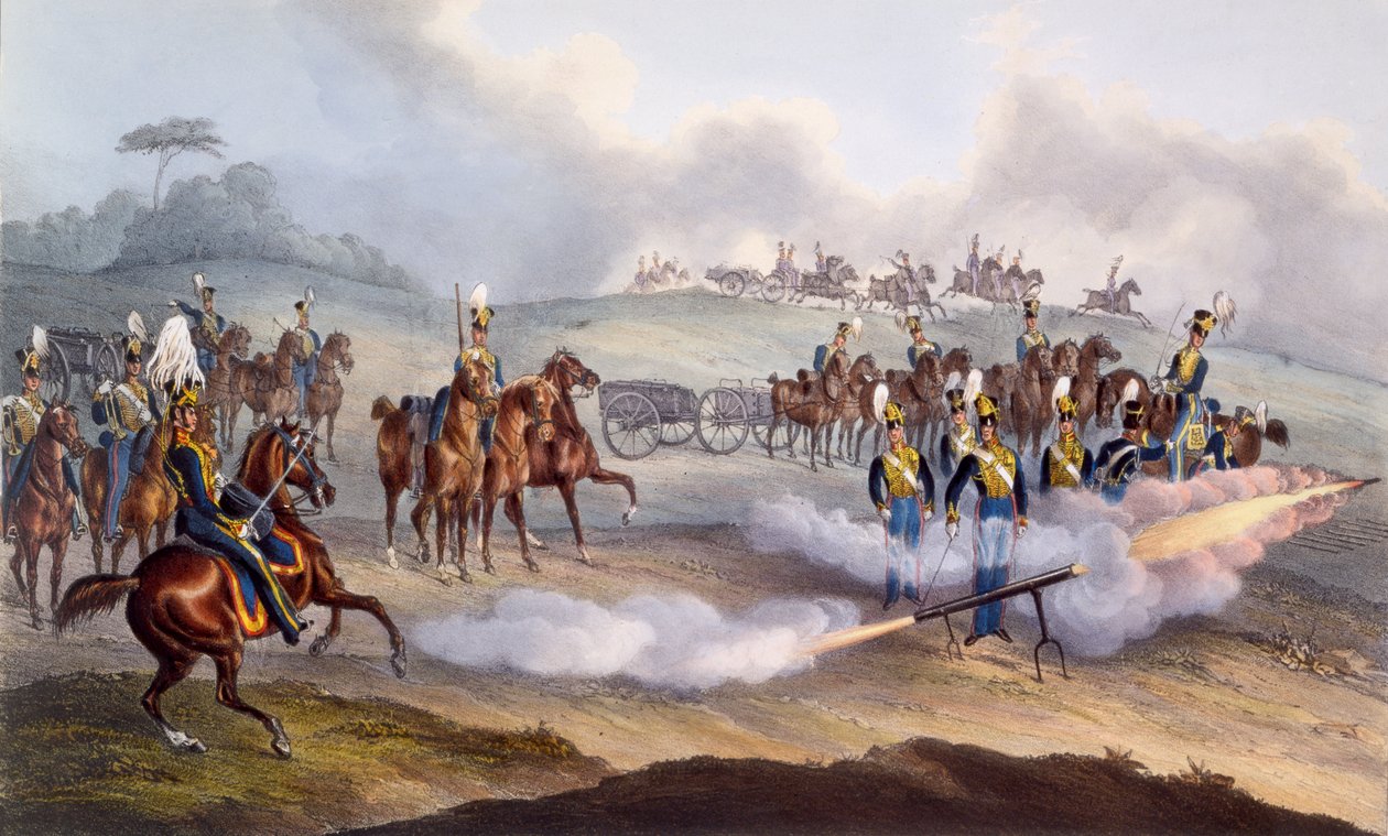 مدفعية الحصان الملكي البريطاني - فرقة الصواريخ ، 1835 بواسطة وليام هيث