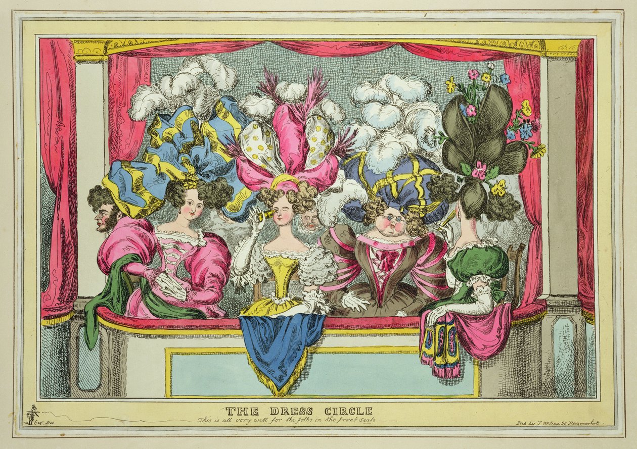 The Dress Circle ، نشره توماس ماكلين ، لندن (النقش الملون) بواسطة وليام هيث