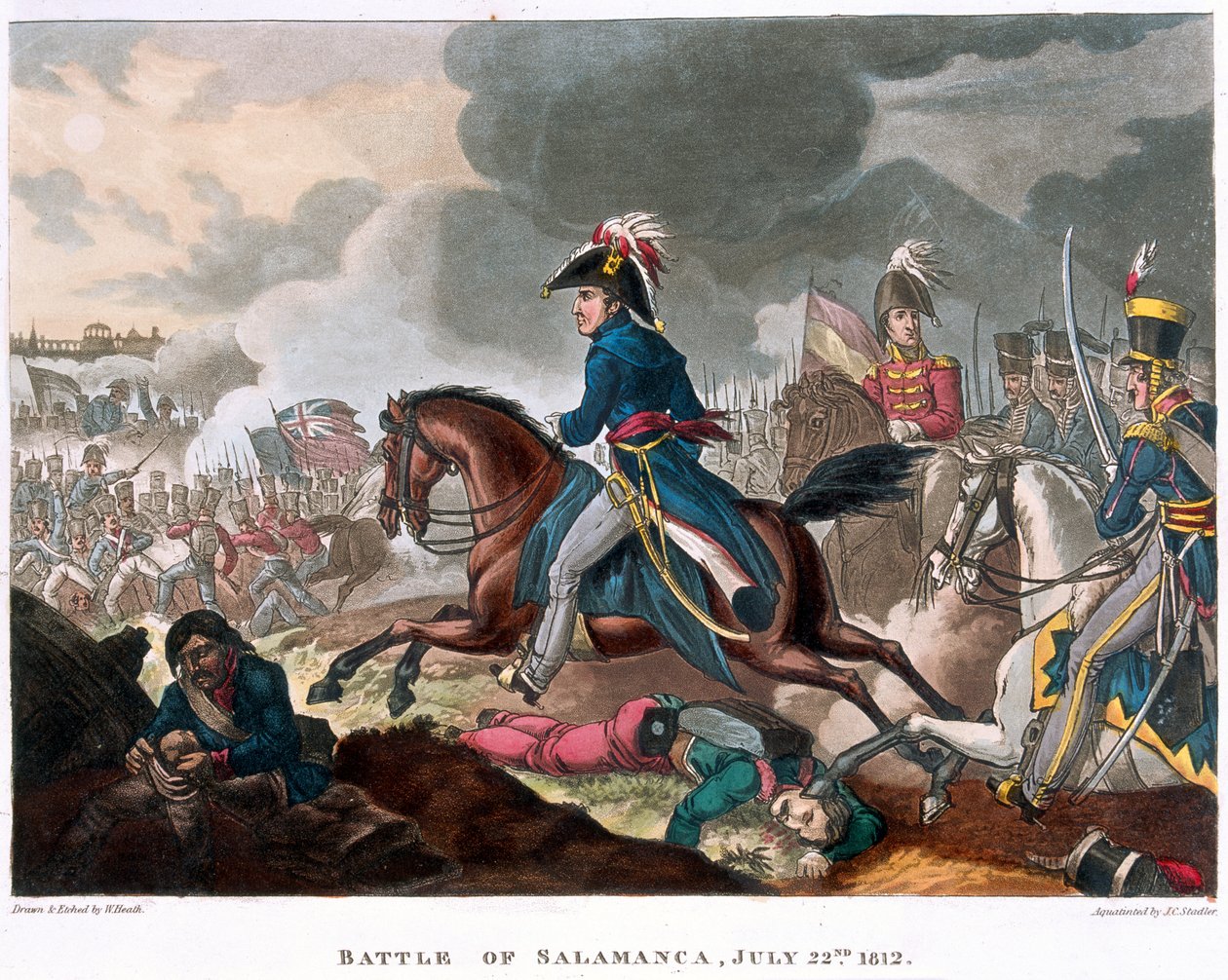 دوق ويلينغتون (1769-1852) في معركة سالامانكا ، 22 يوليو 1812 ، 1818 (ألوان مائية) بواسطة وليام هيث