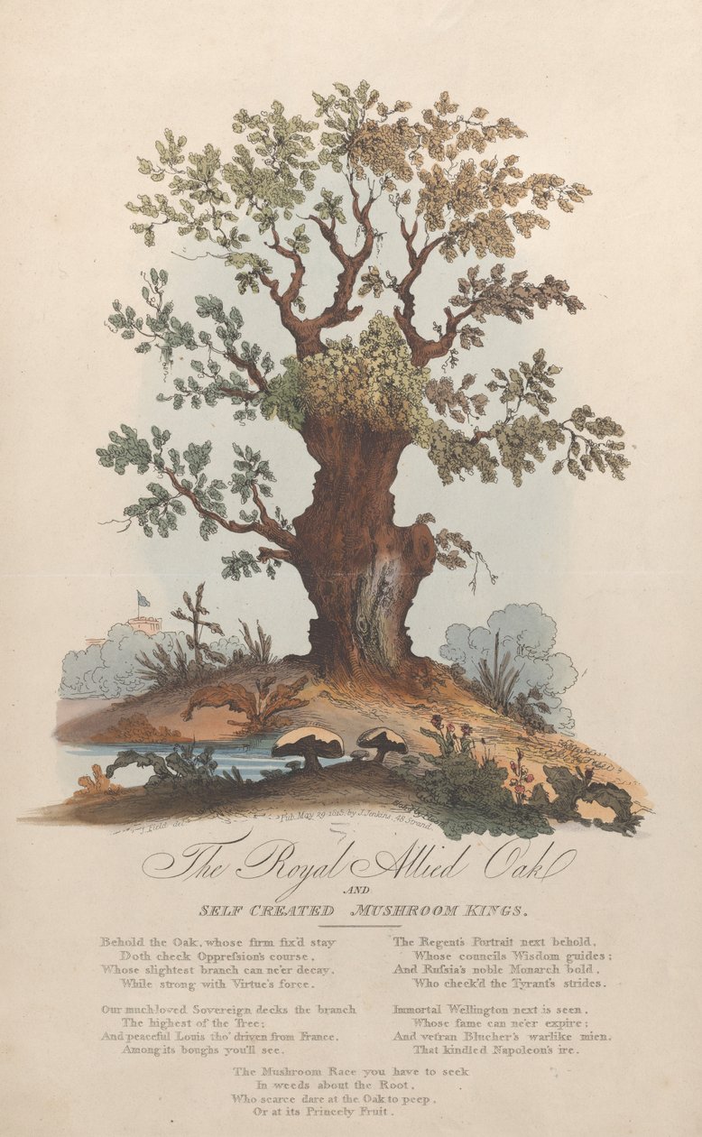 The Royal Allied Oak و Self-Created Mushroom Kings ، 29 مايو 1815. بواسطة وليام هيث