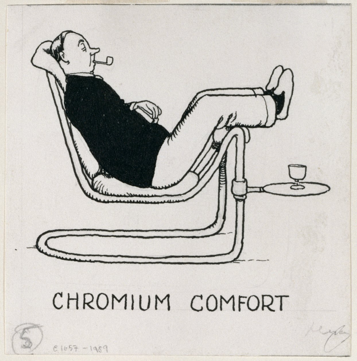 "Chromium Comfort" ، تفاصيل من "كيف تعيش في شقة" ، نُشر عام 1936 بواسطة وليام هيث روبنسون