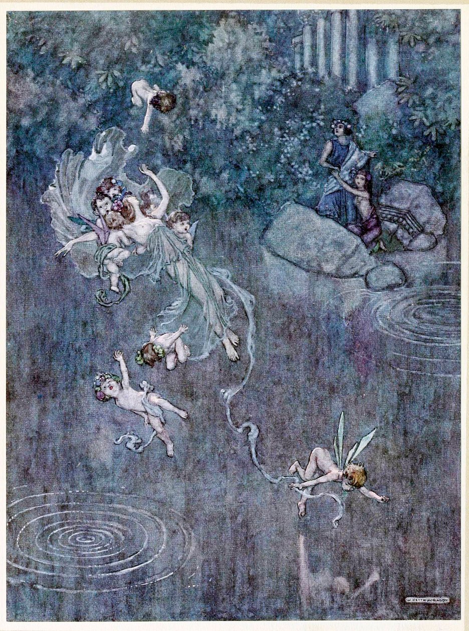 أوبيرون: واجعله مع Aegle العادل ينقض إيمانه ، من حانة A Midsummer Night's Dream. 1914. بواسطة وليام هيث روبنسون