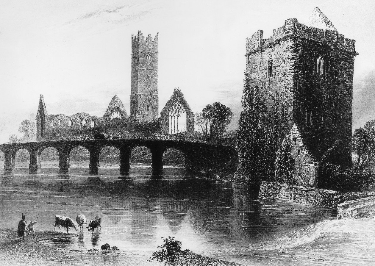 صالون المناظر الطبيعية الإنجليزية لعام 1843 بعد الرسم بواسطة نقش WH Bartlett بواسطة J. Cousen بواسطة وليام هنري (بعد) بارتليت