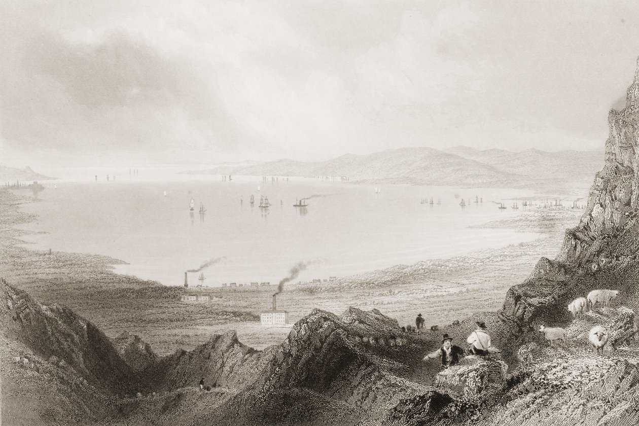 بلفاست لوف ، مقاطعة أنتريم ، من "مشهد وآثار أيرلندا" بقلم جورج فيرت ، 1860 بواسطة وليام هنري بارتليت