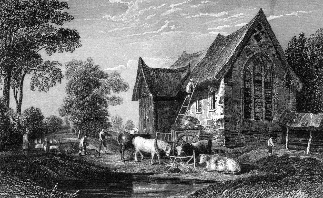 دير Coggeshall ، Essex ، نشره جورج الفضيلة ، 1833 بواسطة وليام هنري بارتليت